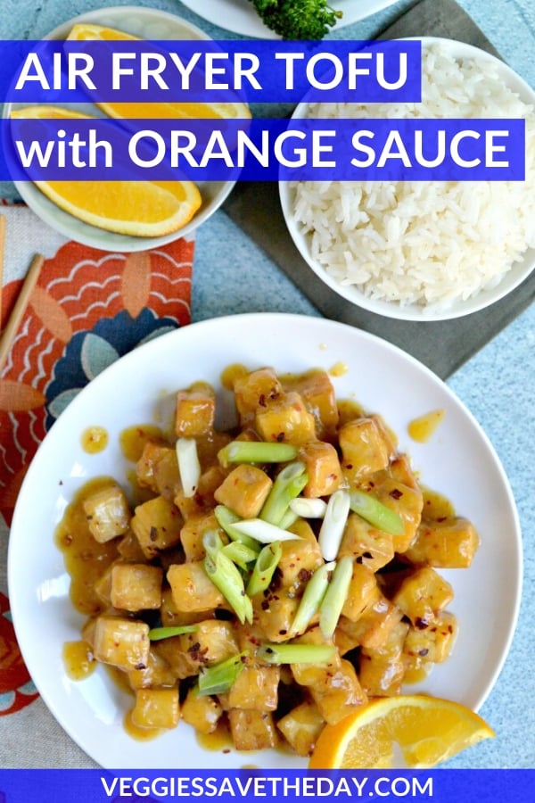Air Fryer Sticky Orange Tofu Veggies Save The Day