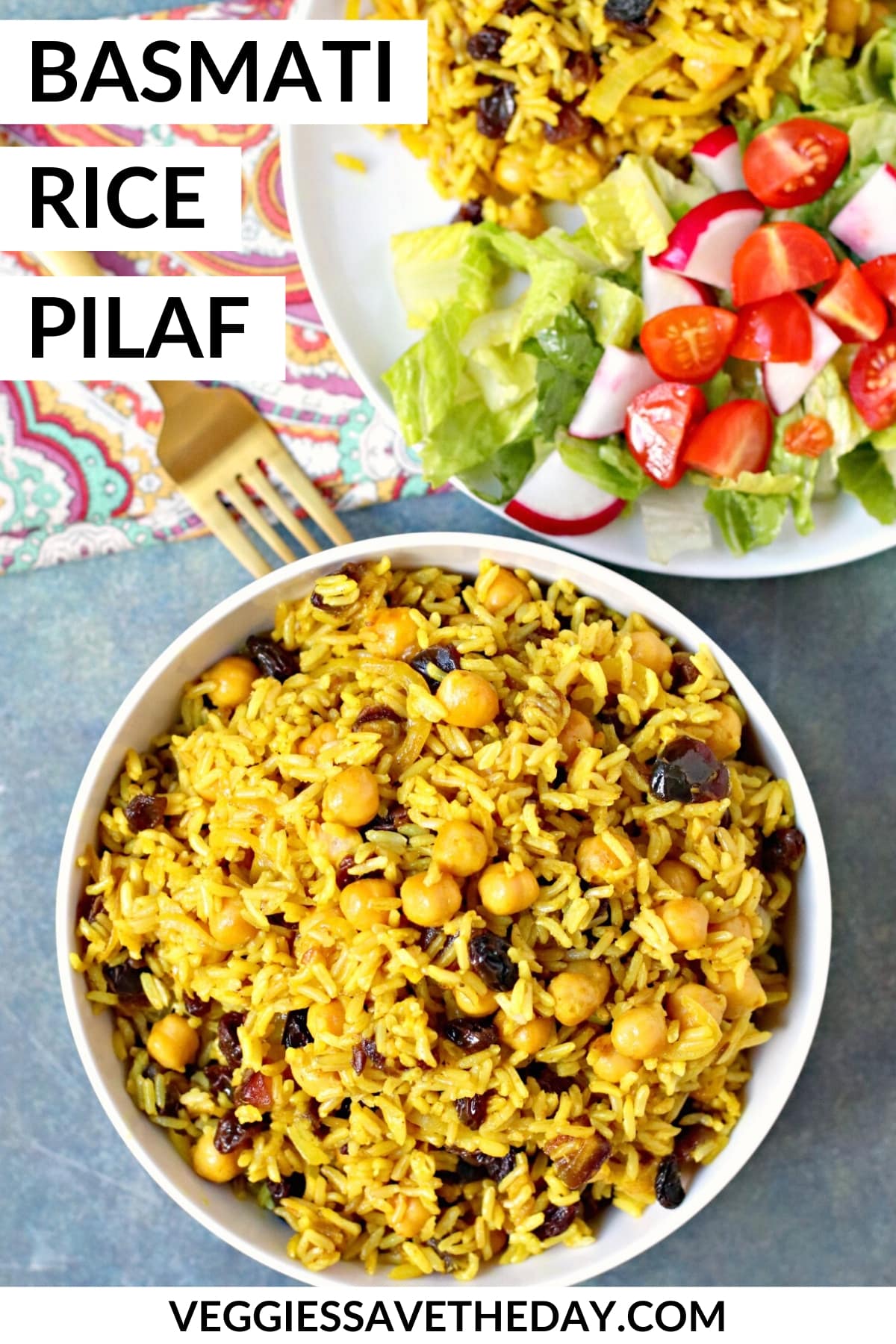 Basmati Rice Pilaf with Chickpeas and Dried Fruit Veggies Save The Day