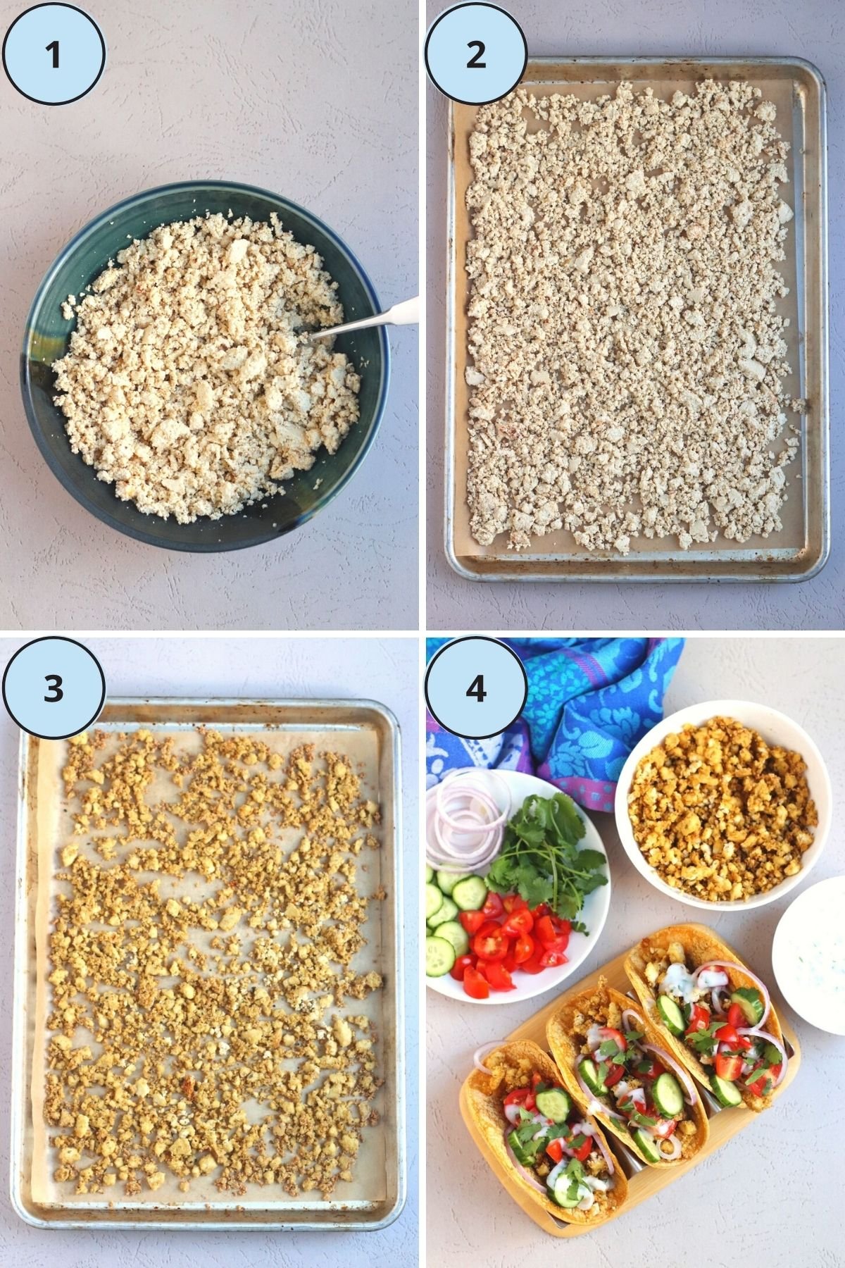 Collage of images of steps for making this recipe