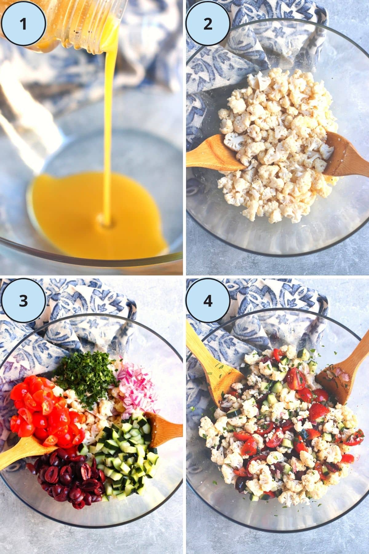 Collage of process shots showing how to make this recipe