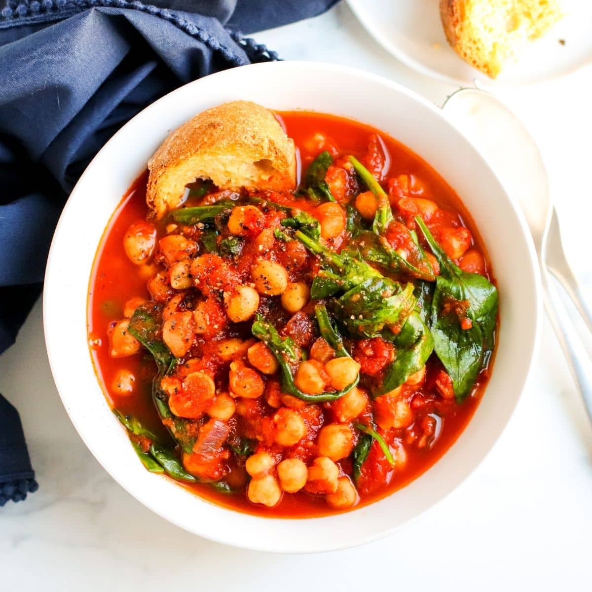 Spanish Chickpea Stew with Spinach