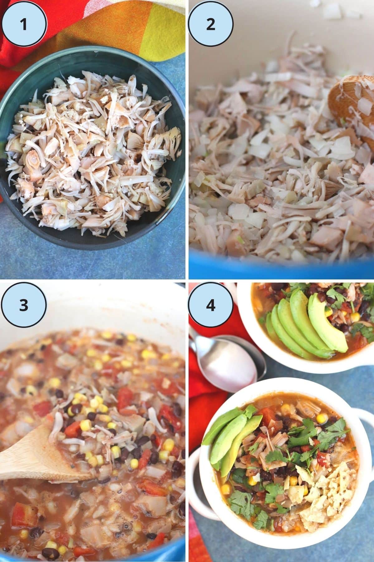 Collage of images showing how to prepare this recipe