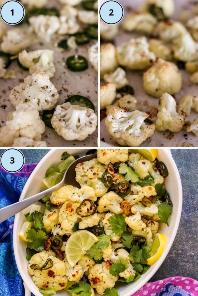 Spicy Roasted Cauliflower with Jalapeño Pepper Veggies Save The Day