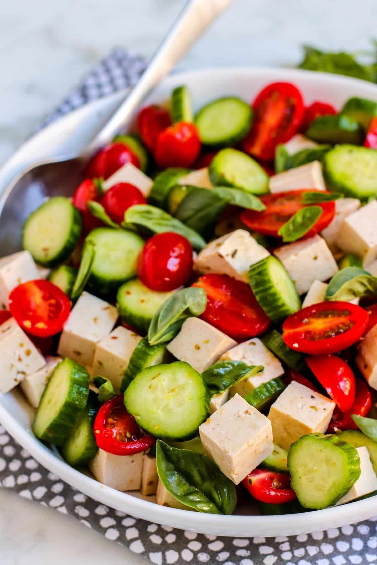 Serving bowl of the salad.