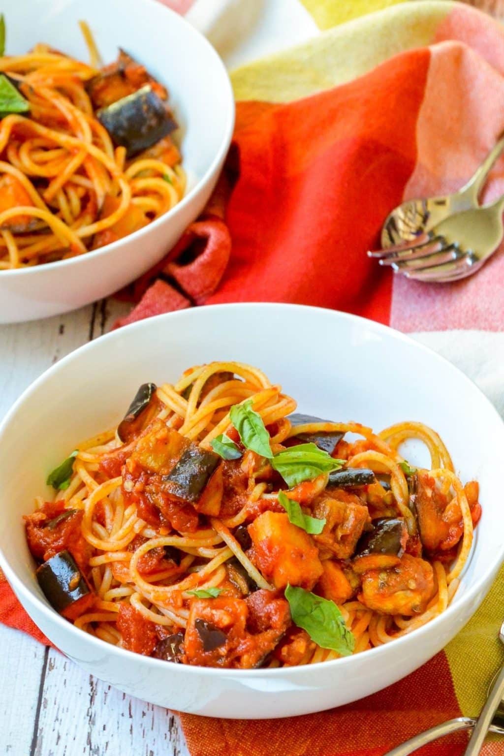 Vegan Eggplant Pasta Veggies Save The Day