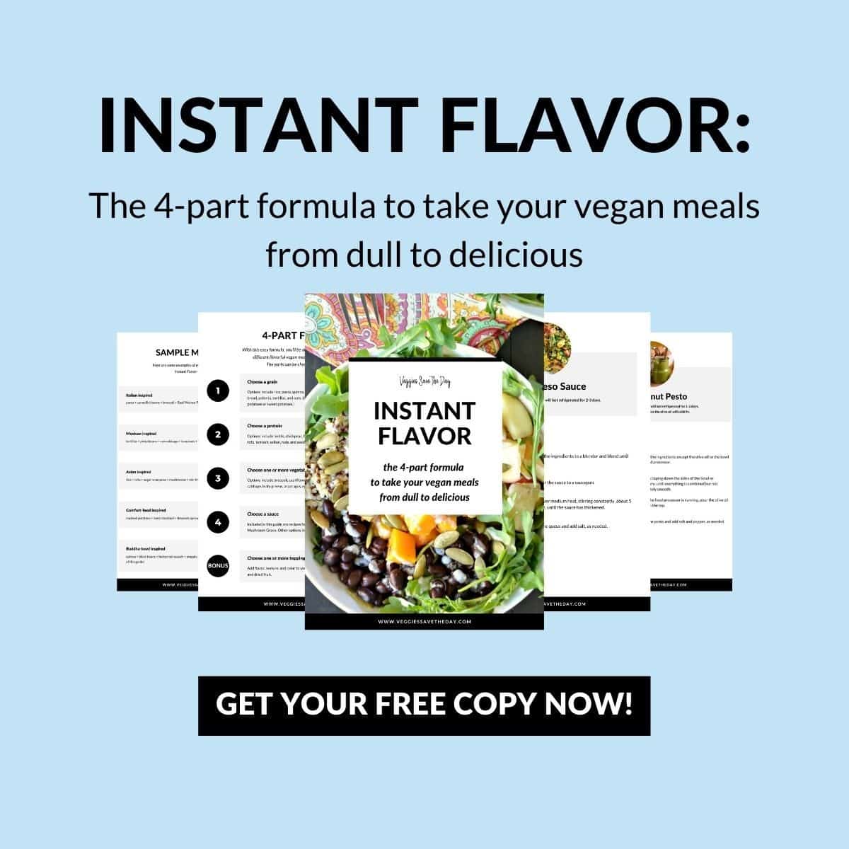 Pages from the Instant Flavor free guide.