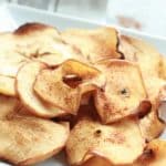 Platter of Apple Chips sprinkled with cinnamon