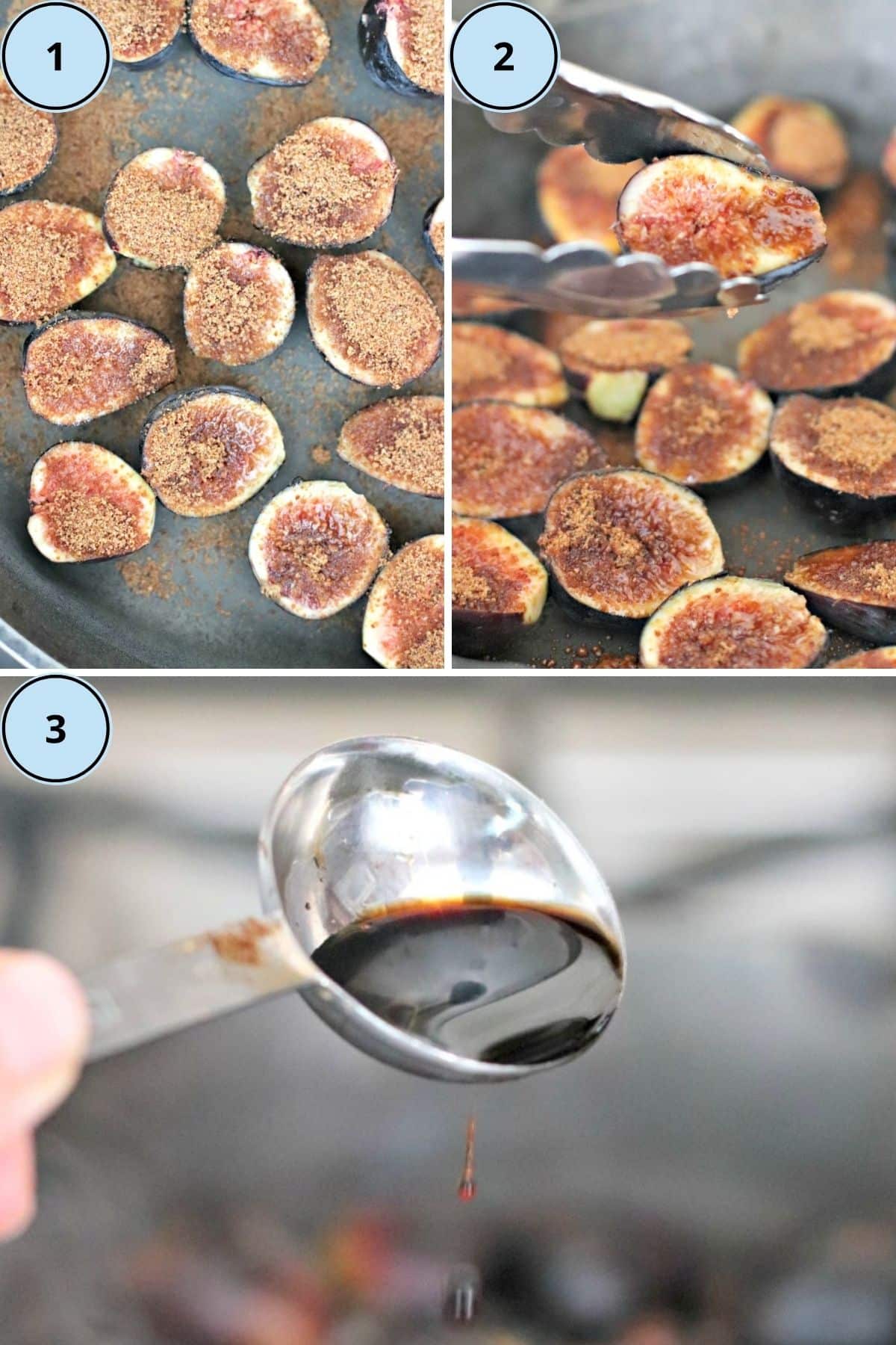 Collage of 3 images showing the steps for making this recipe