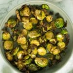 Bowl of browned Brusssels sprouts