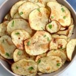 Potato Chips garnished with chives