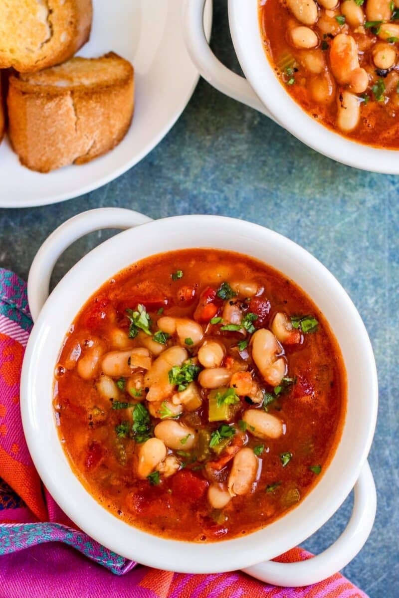 Chunky Tomato Soup with Cannellini Beans Veggies Save The Day