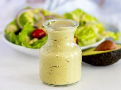 Vegan Avocado Dressing (Oil-Free and Mediterranean Style)