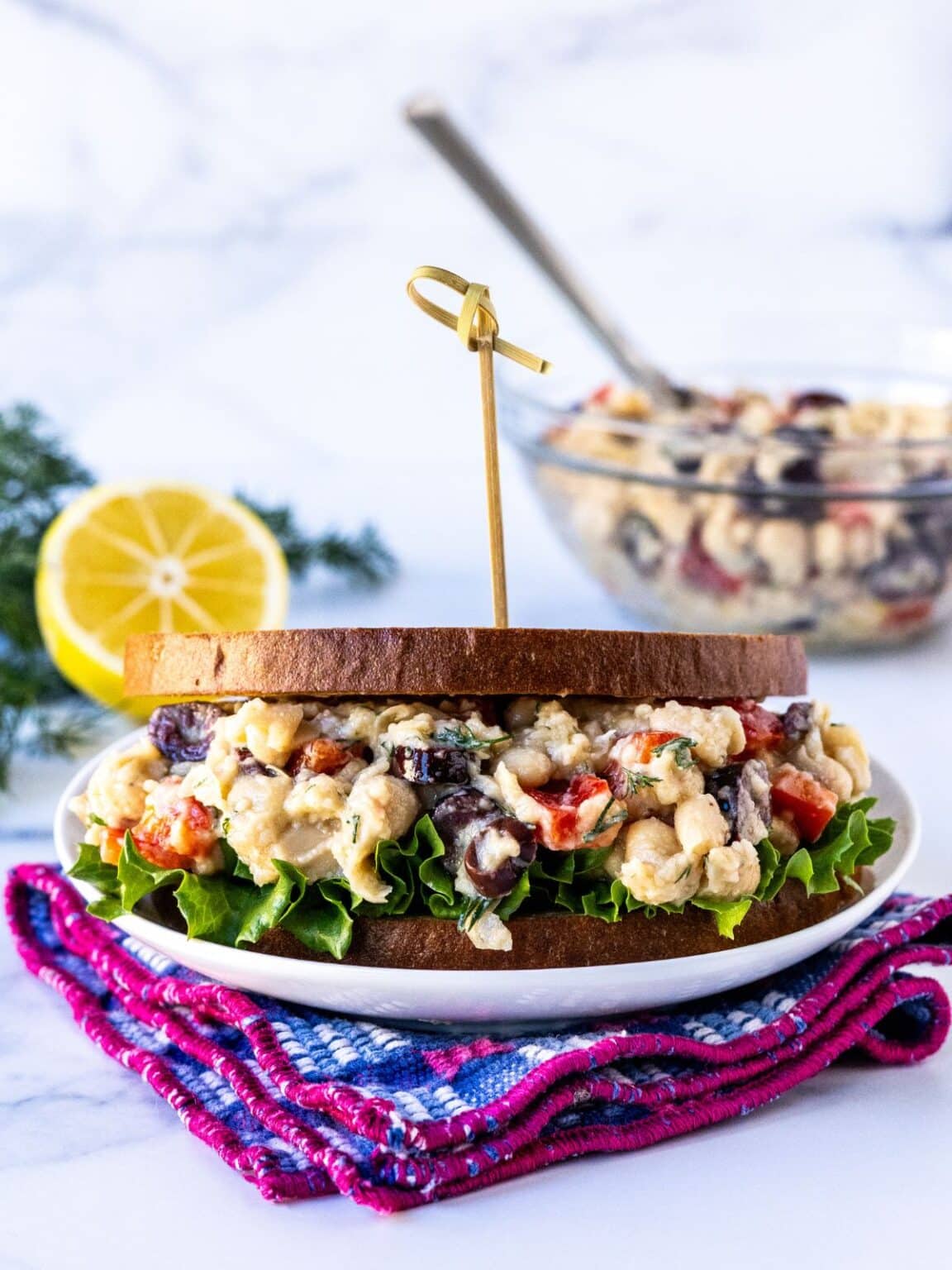 No-Mayo Smashed White Bean Salad - Veggies Save The Day